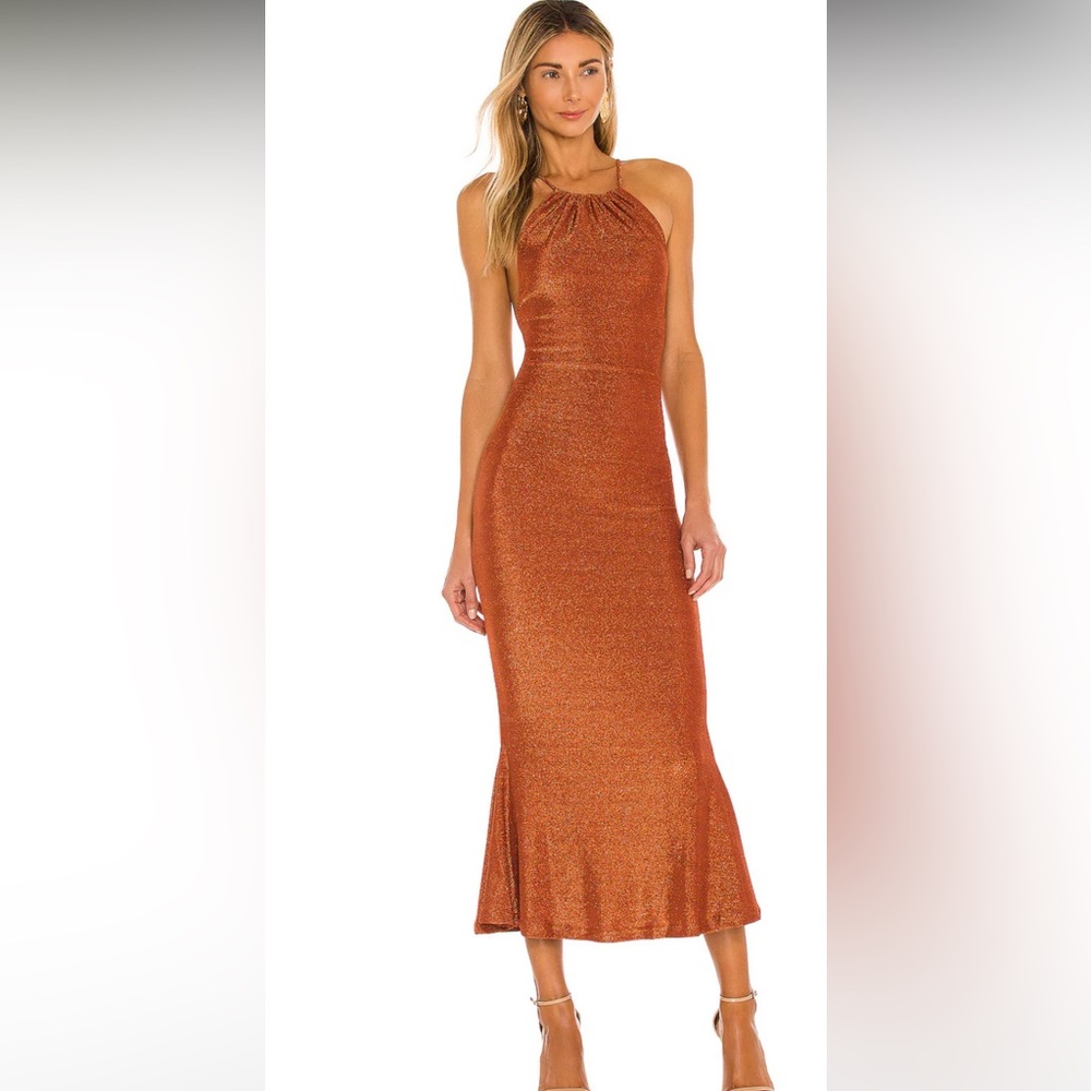 Greta Dress Midi Dress by Misha Copper
Sold on Revolve